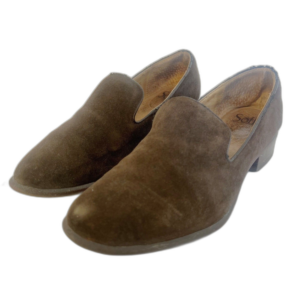 Sofft Severn Dark Brown Suede Pointed Toe Loafers Slip On Women's Size 8 - Picture 7 of 8